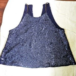 Royal Blue Sequin Party Top