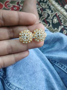 Gold Plated Earrings w For Wome