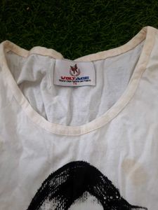 Diamond Studded Girl Print T Shirt M OR L SIZE