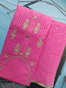 Unstitched 3pcs Partywear Suit