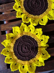 Sunflower Crochet Table Set