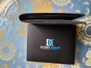 Dcent Kraft Genuine Leather Wallet with brand Box