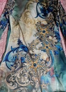 Baroque Print Long Sleeve Top