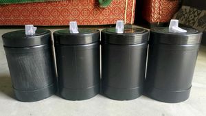 Set of 4 Black Kitchen Container.Or Bhi Stock Hai
