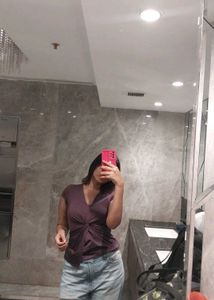 Twist Front V-Neck Top