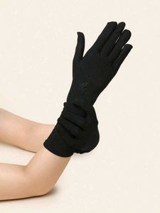 Black Embroidered Gloves