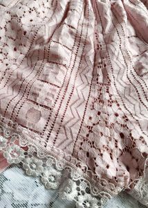 Pink Cute And Amazing Top With Lace Shorts