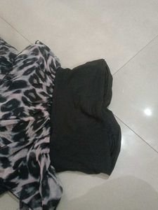 Chic Strapless Animal Print Dress