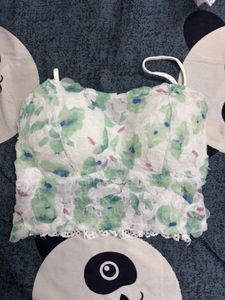 Floral Corset Crop Top