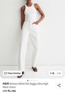 H&M baggy white jeans✨