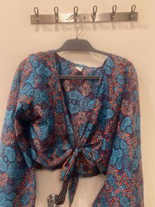 Bell Sleeves Wrap Top