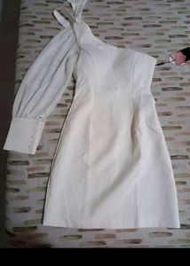 Mini White One Piece With Side Zip