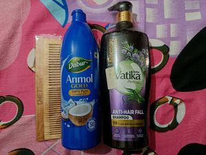 Pack Of 3, Shampoo, Coconut Oil, Neem Comb