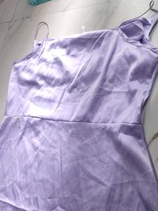 Lilac Satin Slip Dress