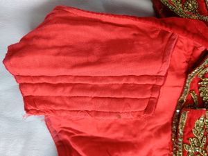Offshoulder Backless Moti Work Blouse