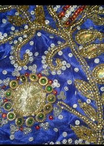 Elegant Blue &amp; White Lehenga Set