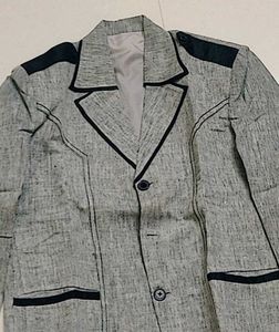 Gray Blazer with Black Border Design