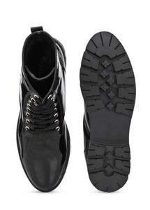 Black Patent Leather Boots