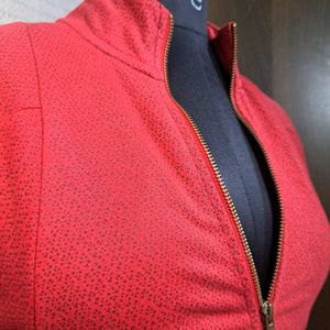 Red Zip-Up Jacket