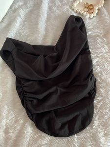 Uptownie Cowl Neck Black Top