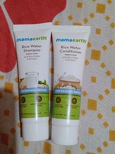 Sealed Pack Mamaearth Rice Water Shampoo And Rice Water Conditioner 25ml Each Sample Product For Feature Experience