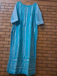 Pure Suit In Lakhanvi Self Embroidery