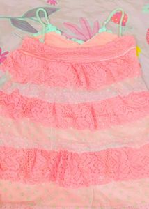 Cute Floral &amp; Heart Pattern Night Dress