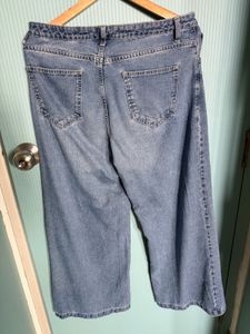 Denim wide leg jeans for women