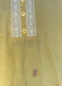 Yellow Lace Trim Kurta