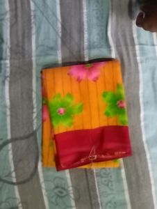 Saree With Beautiful Flower 🌺🌹