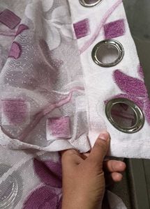 Set Of 2 Long Elegant Floral Embroidered Curtai