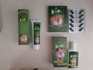 combo.. breast enlargement  .bosom brand cream ,oil and capsule