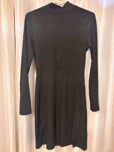 Black Ribbed bodycon turtleneck