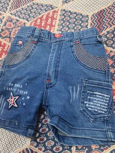 Baby Girl Blue Denim Shorts