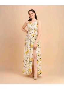 Floral Maxi Dress with Slit