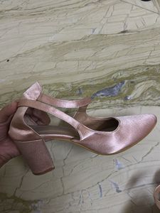 Rose Gold Ankle Strap Heels