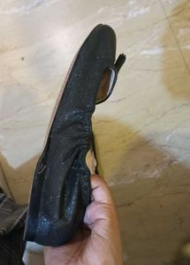 Prada Sparkly Midnight Blue Flats With Tassels