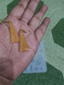 Triangle Resin Dangle Earrings