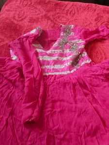 Pink Anarkali Dress - Festive Style