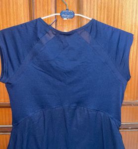 blue sporty casual top