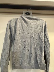 GINGER BLACK POLKA GREY Light Wooden Sweater