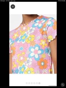 Floral Print Short Sleeve Top
