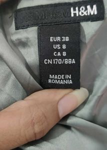 H&amp;M Satin Sage Mint Green Dress
