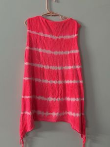 Orange Pink Bright Beach Top