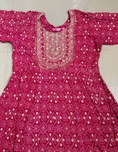 Elegant Pink Anarkali Kurti