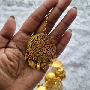 Zaveri Pearls Golden Choker Set Of 3