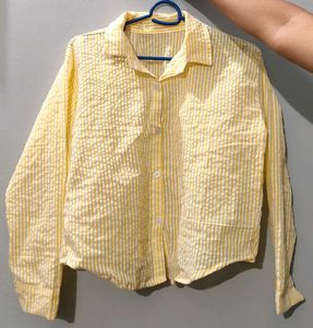 Yellow Striped Button-Up Shirt 💛
