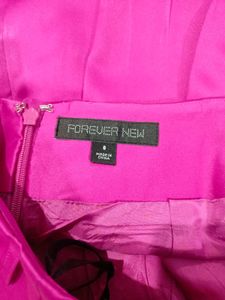 Hot Pink Pleated Mini Skirt