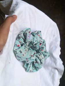 Floral Print Scrunchie