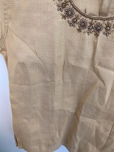 Women Gold Embellished Top